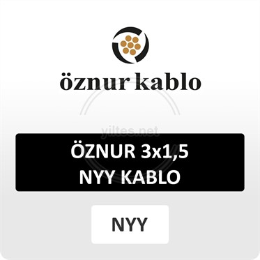 ÖZNUR 3x1,5 NYY (yeraltı) Kablo