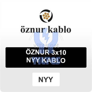 ÖZNUR 3x10 NYY (yeraltı) Kablo