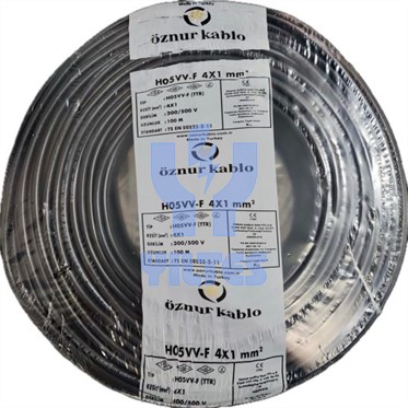 ÖZNUR 4x1 TTR Kablo - Siyah 100 Metre