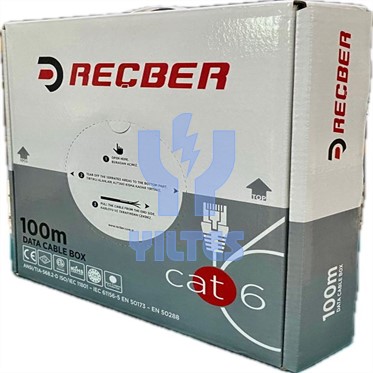 REÇBER Dış Ortam Cat6 Box Kablo - SL400 U23 PE Category 6 U/UTP 4x2x23AWG - 100 Metre